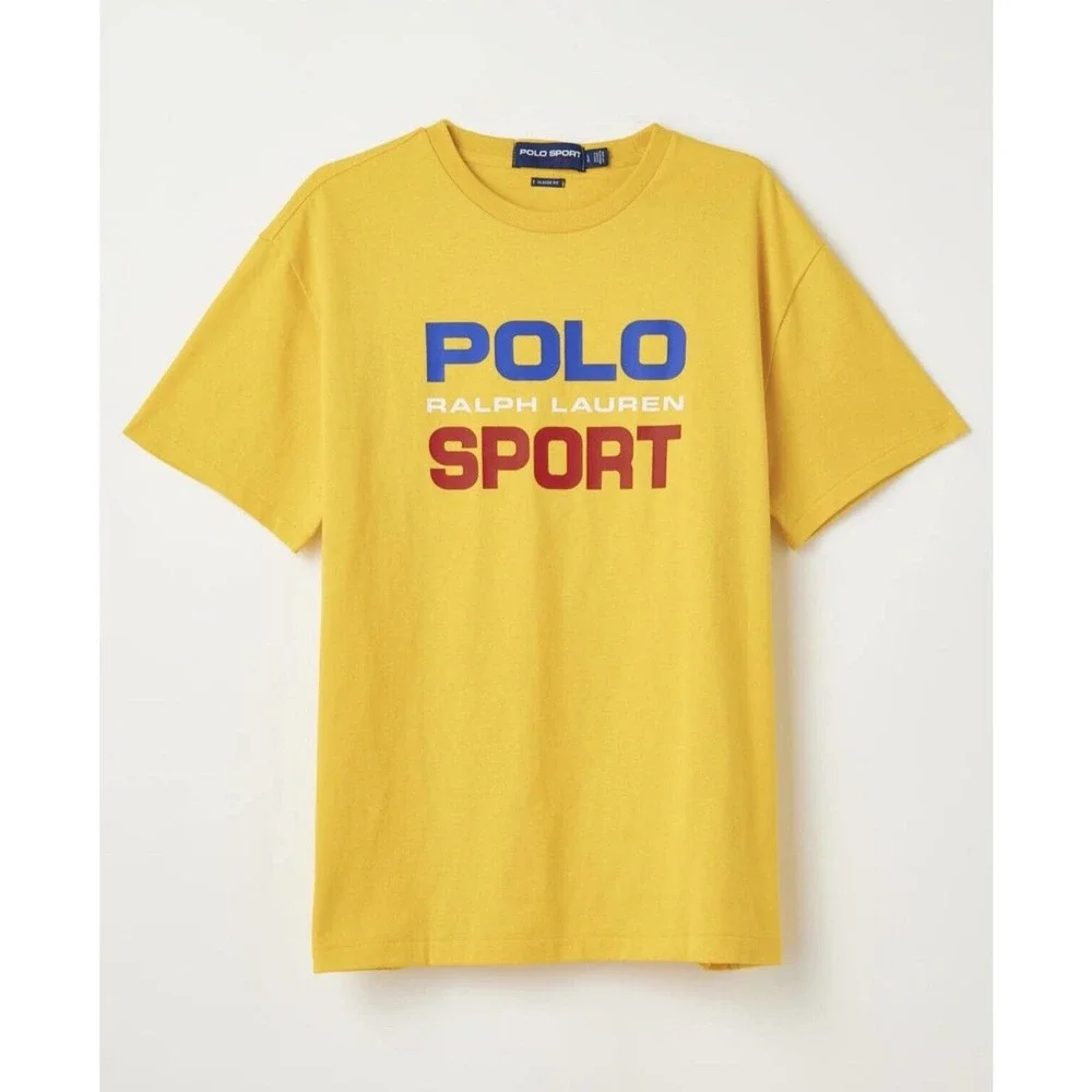 Polo‎ Ralph Lauren POLO Sport T-Shirt Crew Classic Fit Men Size Small Yellow New